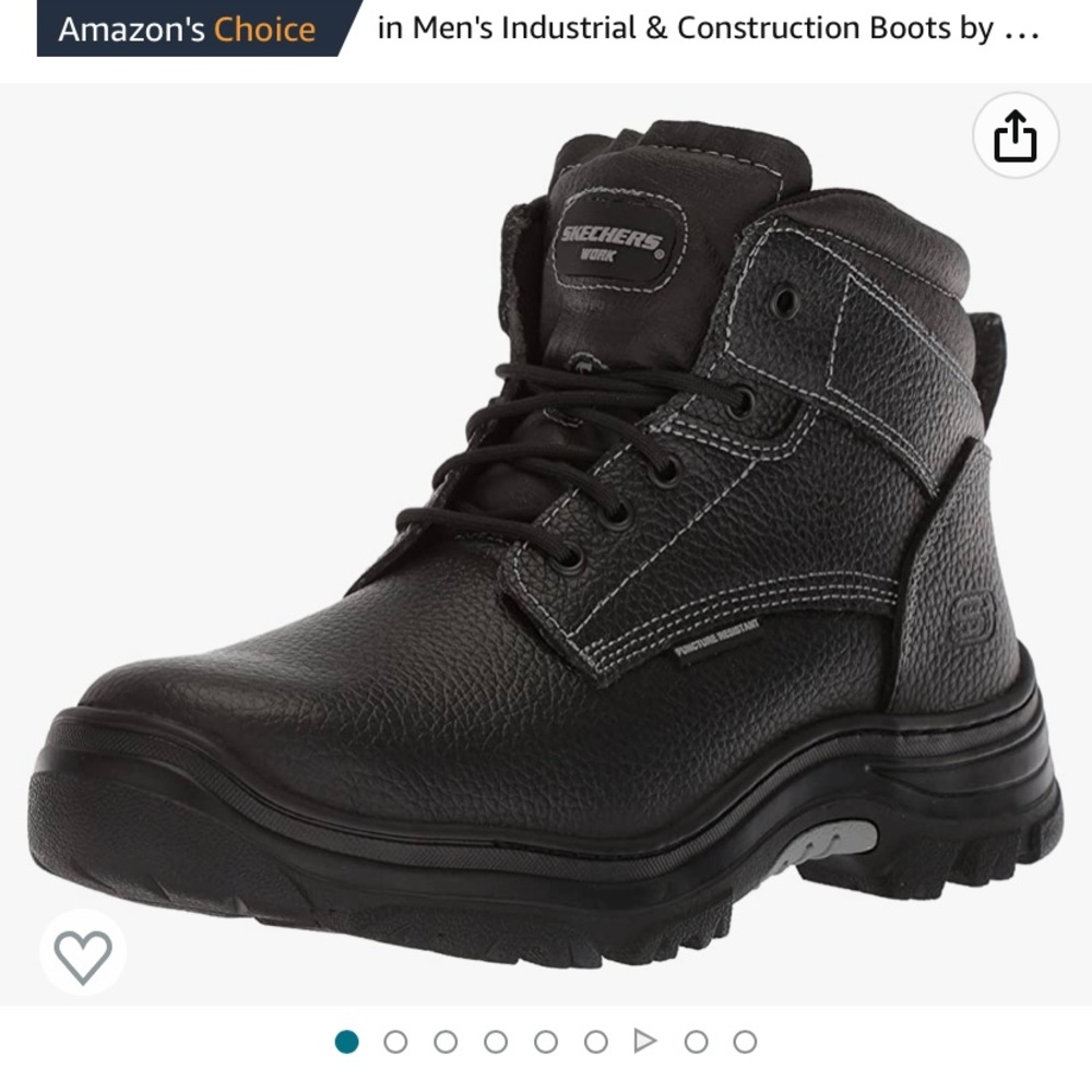 Sketchers stealtoe new safety boots, black, 9.5